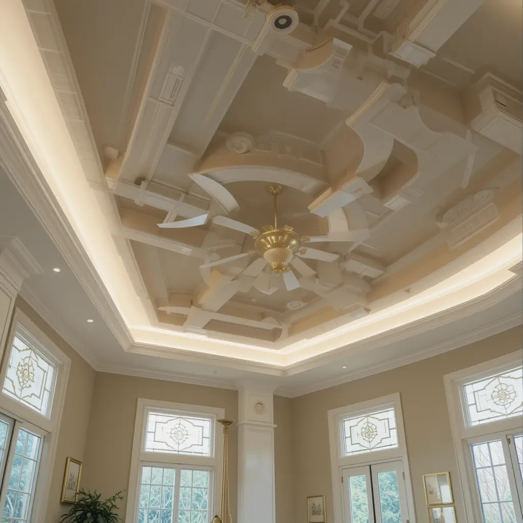 Cove Lighting in a Coffered Ceiling