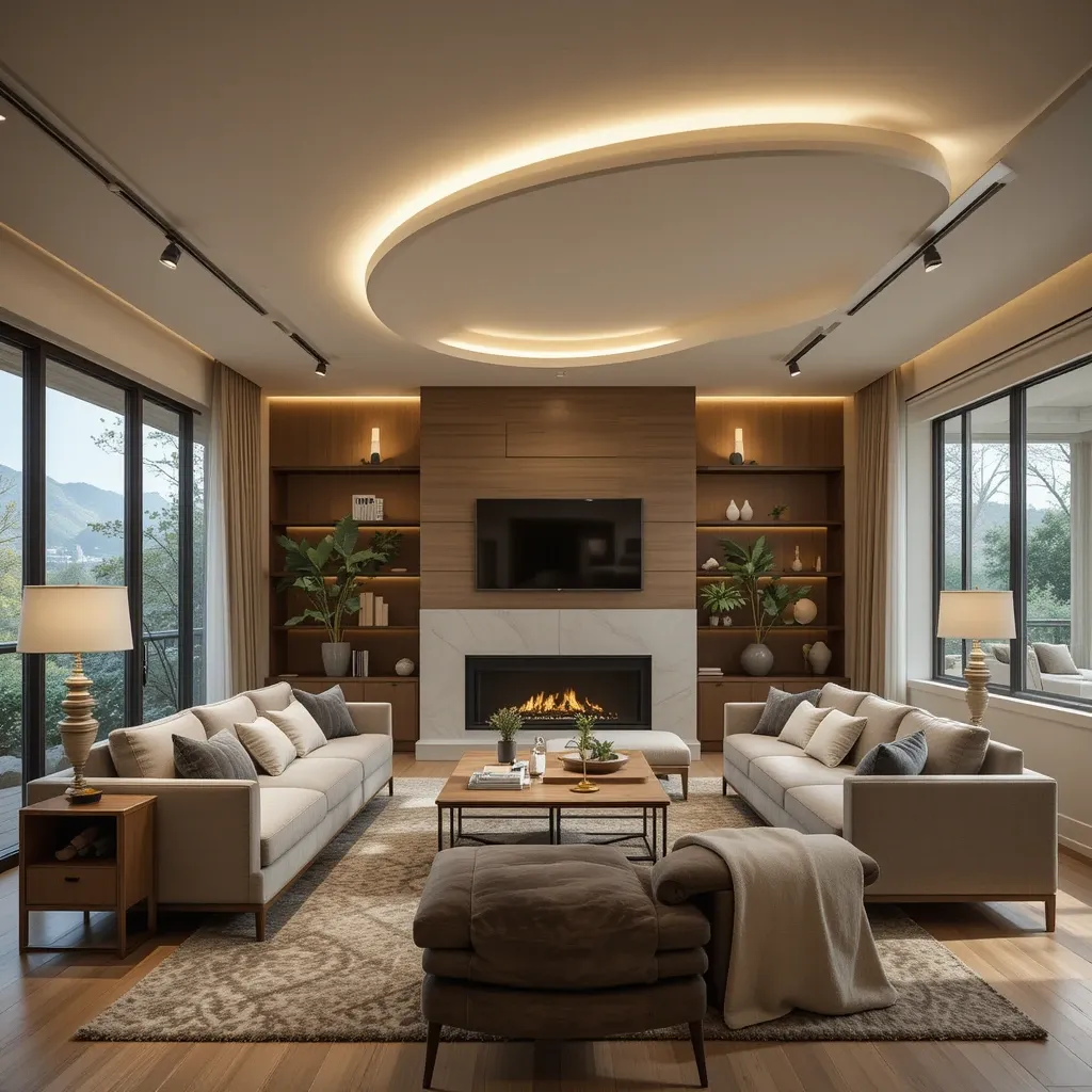 Curved Track Lighting for a Dynamic Flow