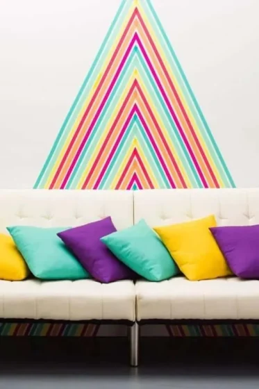 DIY Accent Wall with Washi Tape