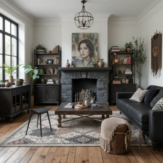 Dark-Washed Wood for a Rustic Edge