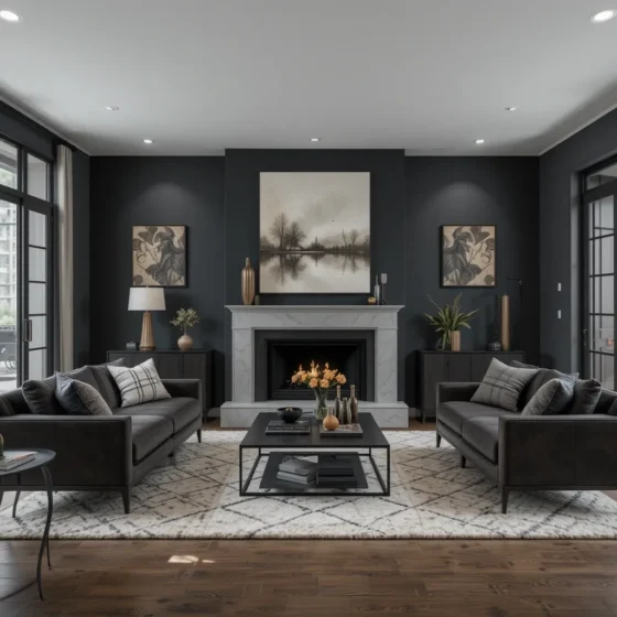 Dark and Moody with Charcoal Walls