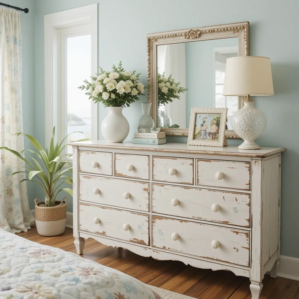 Distressed Dresser with Vintage Charm