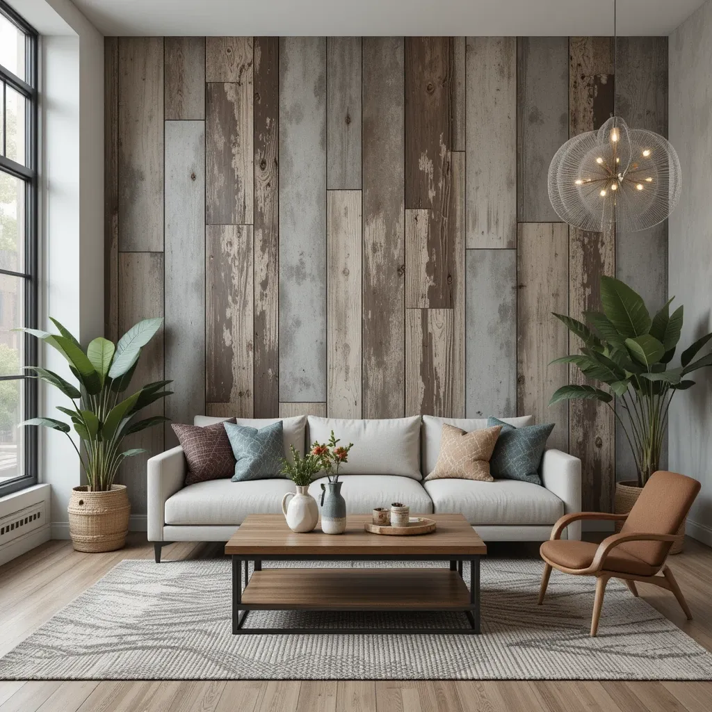 Distressed or Painted Accent Wall