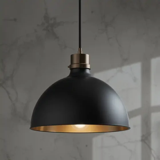 Dome-Shaped Metal Pendant for Understated Elegance
