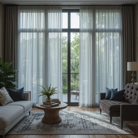 Double-Layered Sheer Curtains for Extra Softness