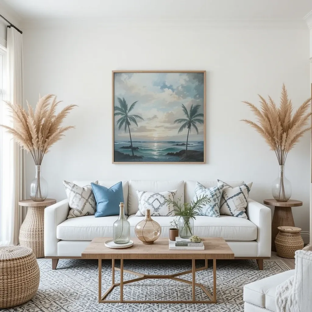 Dried Palm Leaves and Pampas Grass