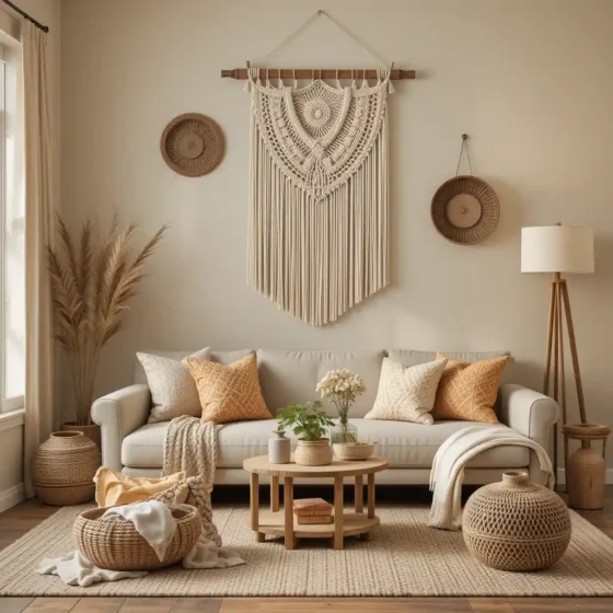 Earthy Beige with Bohemian Elements