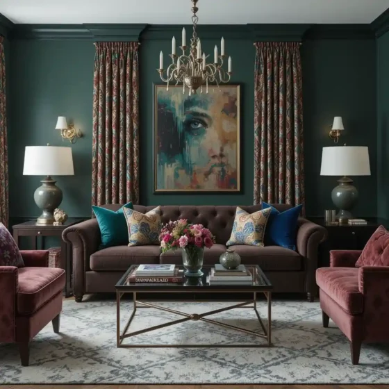 Espresso Brown with Jewel-Tone Pops