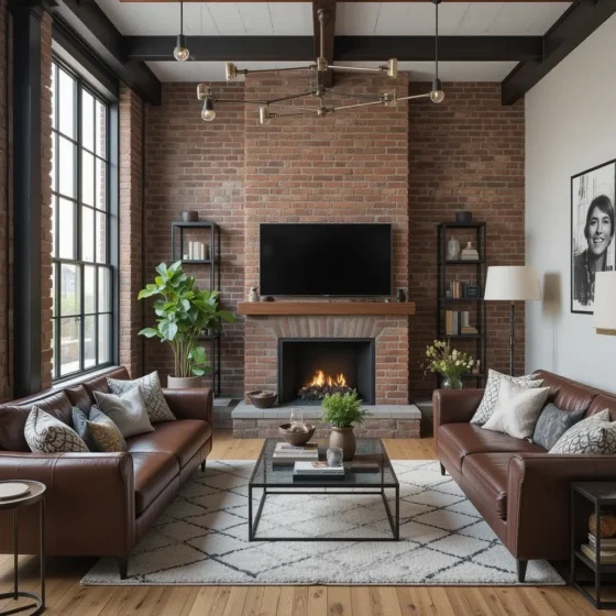 Exposed Brick with Industrial Accents