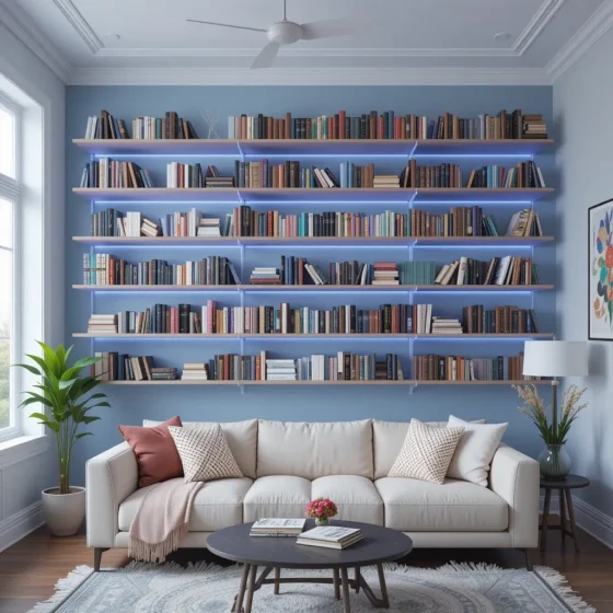 Floating Bookshelves That Feel Like Magic