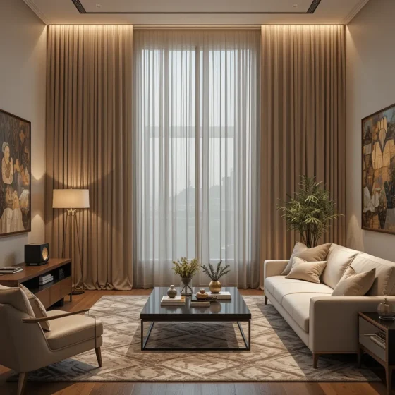 Floor-to-Ceiling Sheer Panels for a Luxe Look