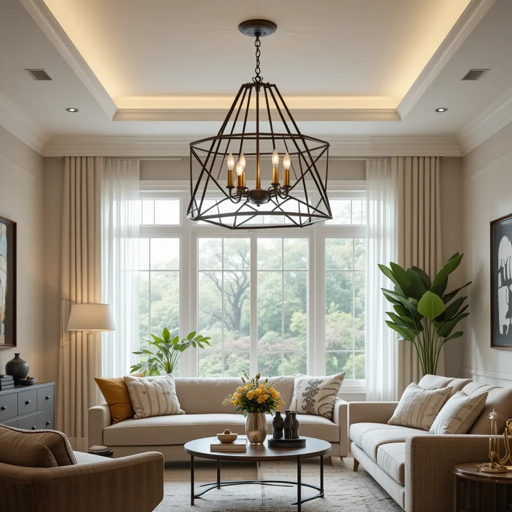 Geometric Metal Chandelier