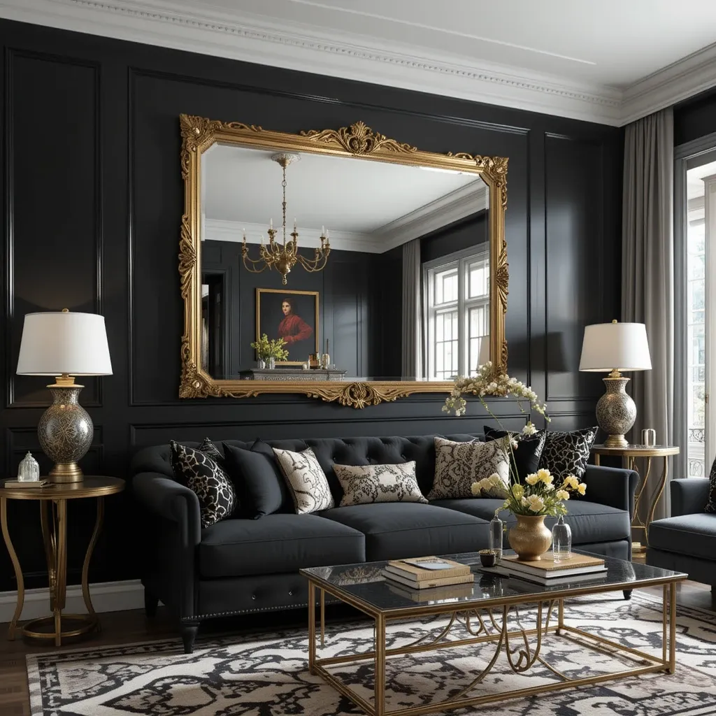 Gold-Framed Mirrors for an Expansive Look