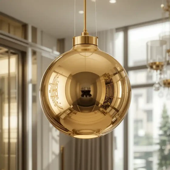 Gold Orb Pendant for a Glamorous Look