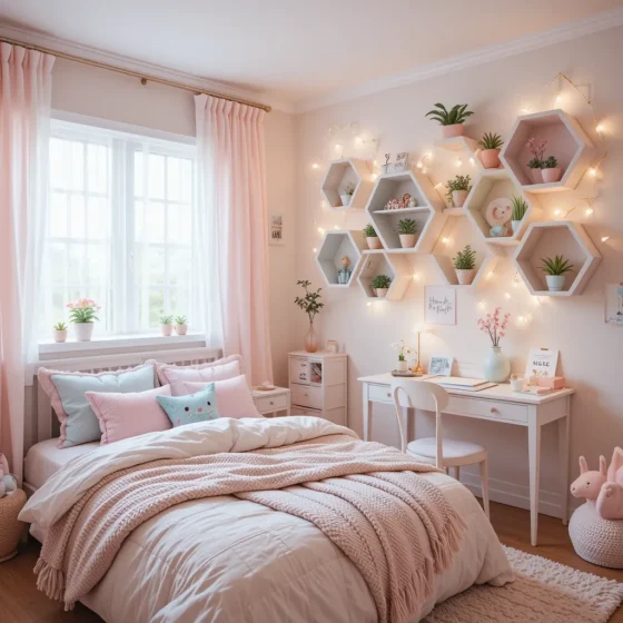 Hexagon Wall Shelves