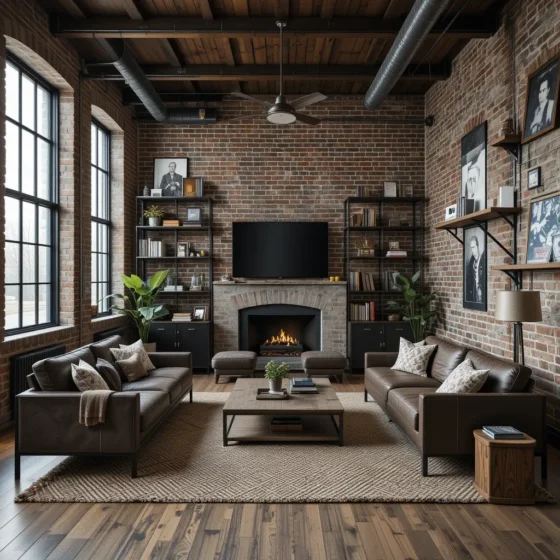 Industrial Style with Exposed Brick