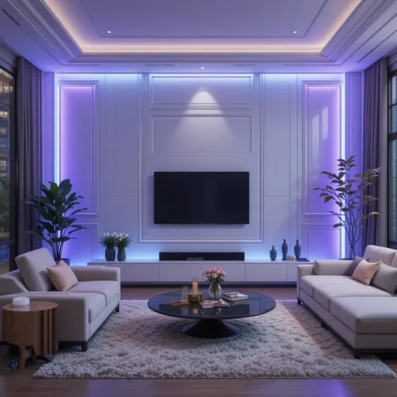 LED-Backlit Wall for a Futuristic Vibe