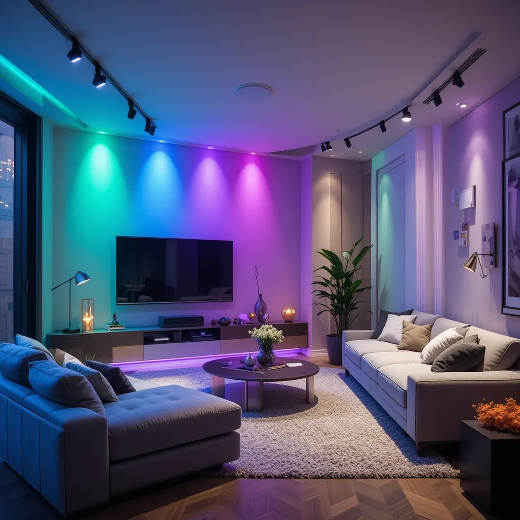 LED Track with Color-Changing Effects