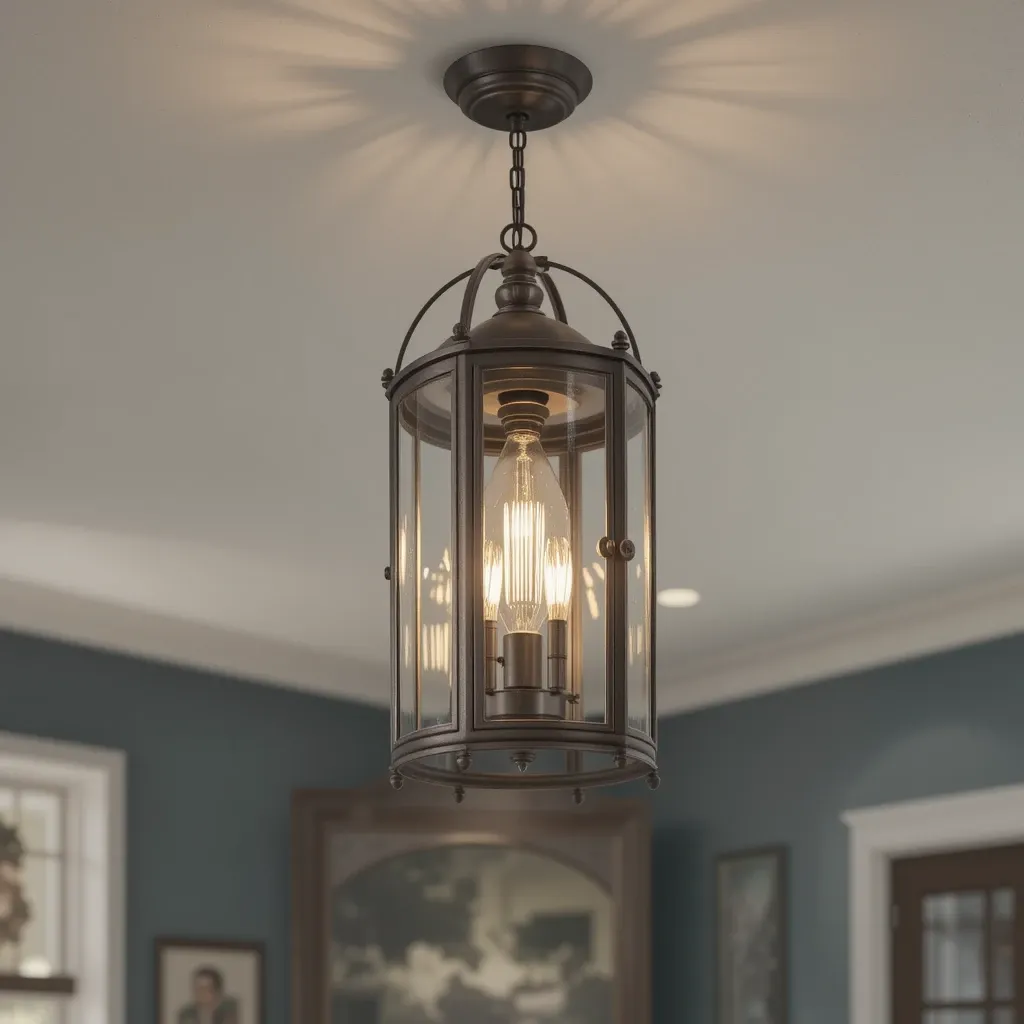 Lantern-Style Ceiling Fixture