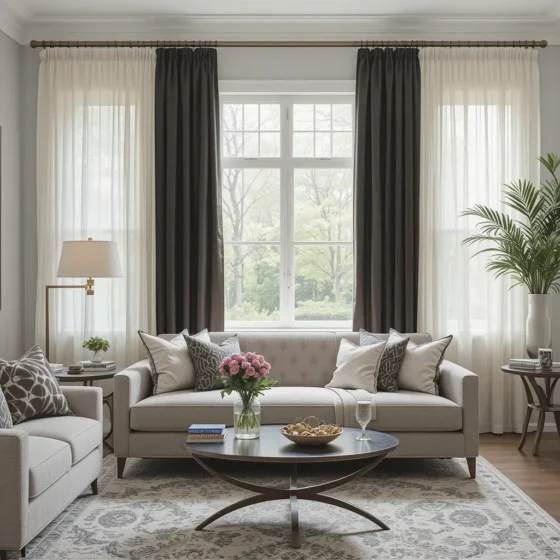 Layered Sheer and Blackout Curtains for Versatility