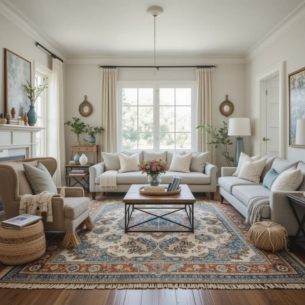 Layered Textured Rugs