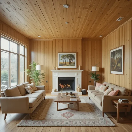 Light Wood Paneling for an Airy Vibe