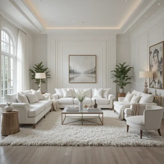 Luxurious All-White Decor