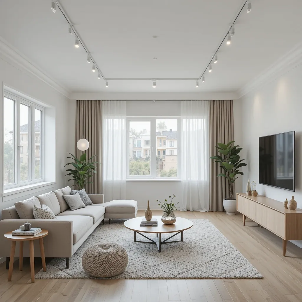 Matte White Track Lighting for a Clean Aesthetic