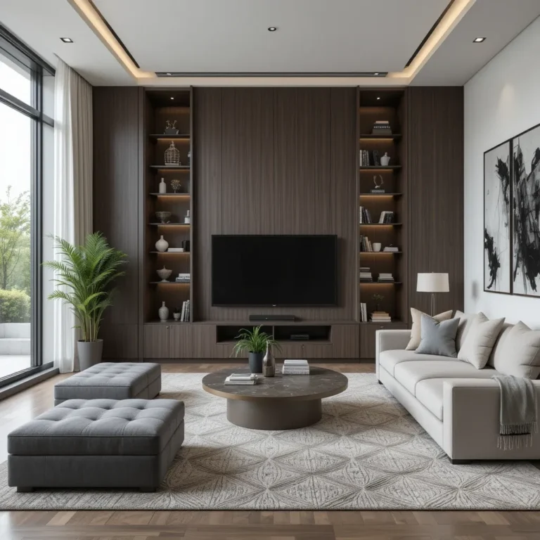 Minimalist Lounge with Hidden Storage