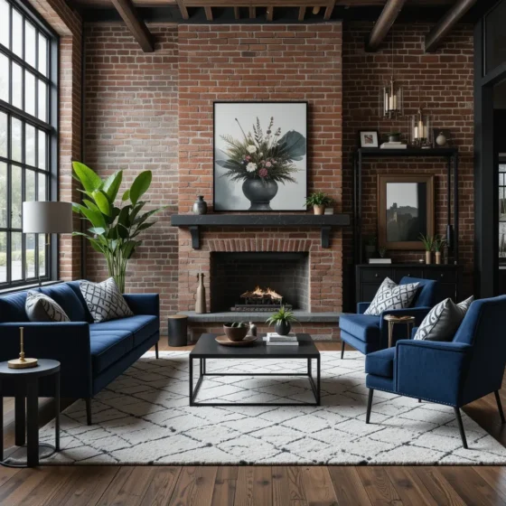 Modern Industrial Navy and Black Setup