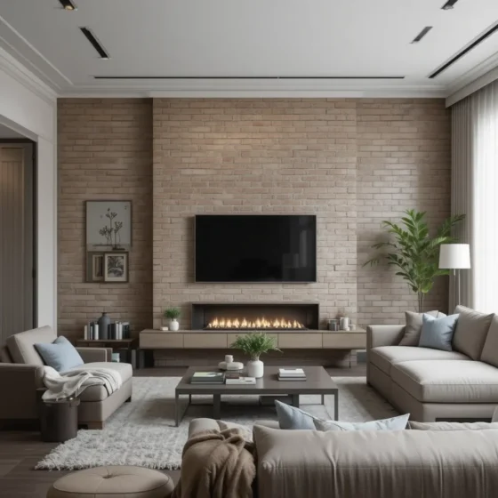 Modern Minimalist Brick Wall