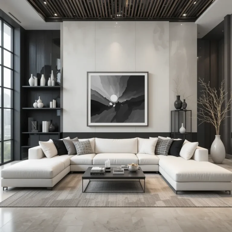 Modern Minimalist with Bold Contrasts