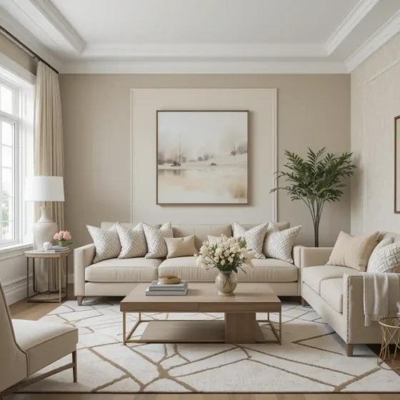 Monochrome Beige with Subtle Patterns