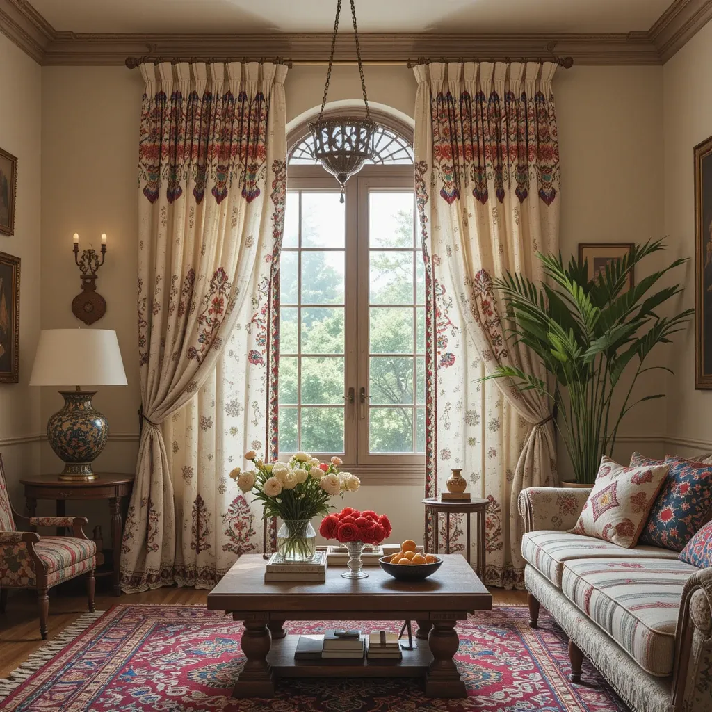 Moroccan-Inspired Embroidered Curtains