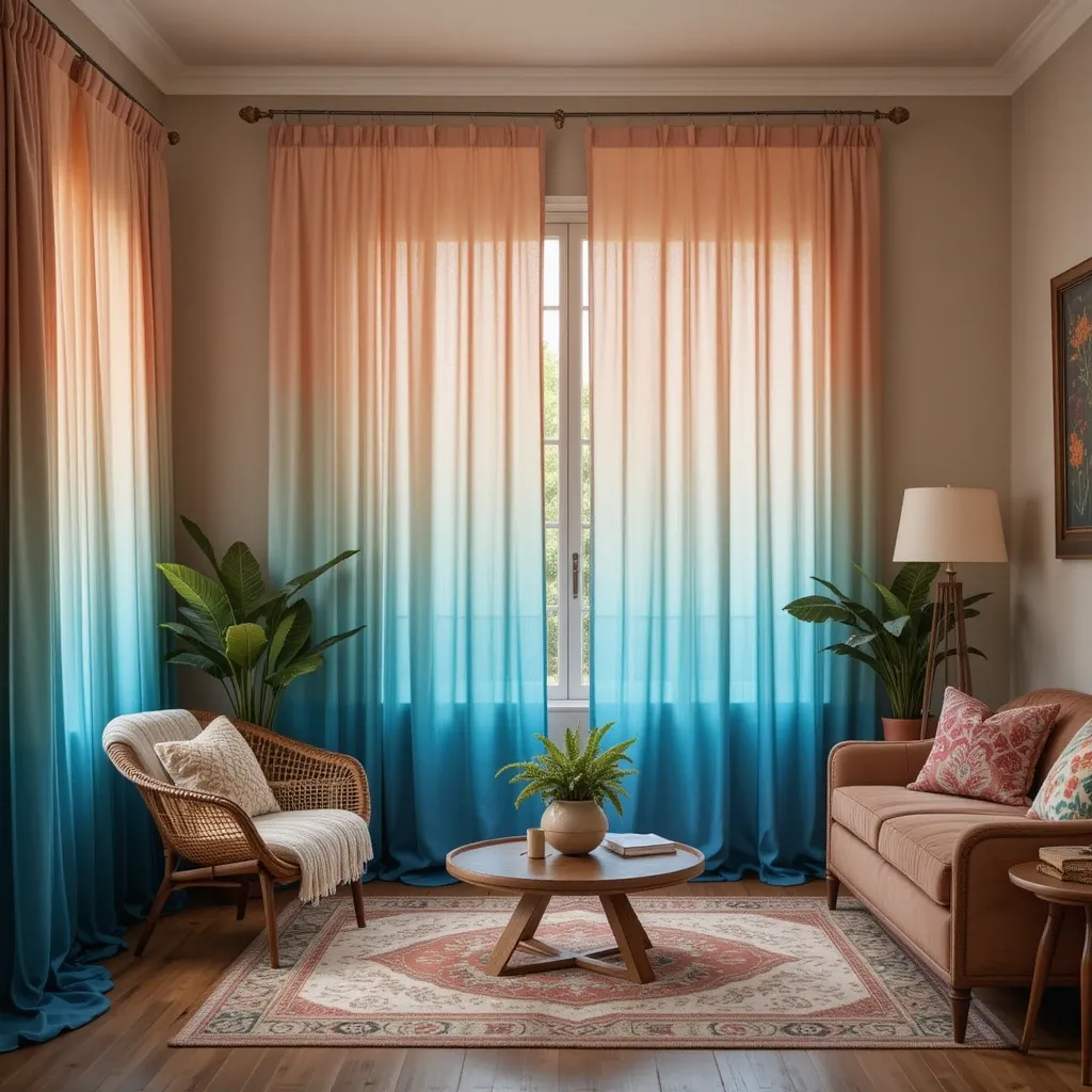 Ombre-Dyed Curtains for a Subtle Gradient Effect