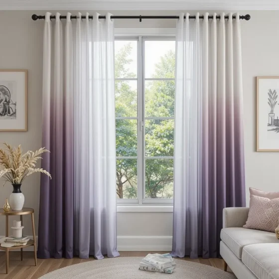 Ombre Sheer Curtains for a Soft Gradient Effect