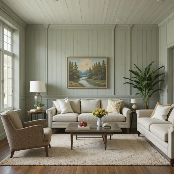 Painted Wood Paneling for a Refreshing Look