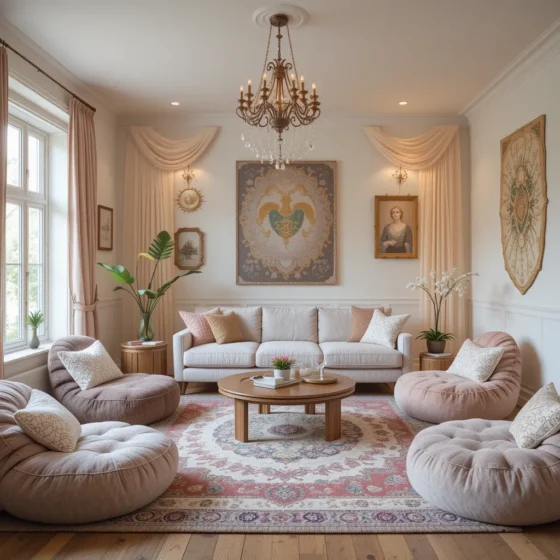 Plush Floor Seating for a Cozy Retreat