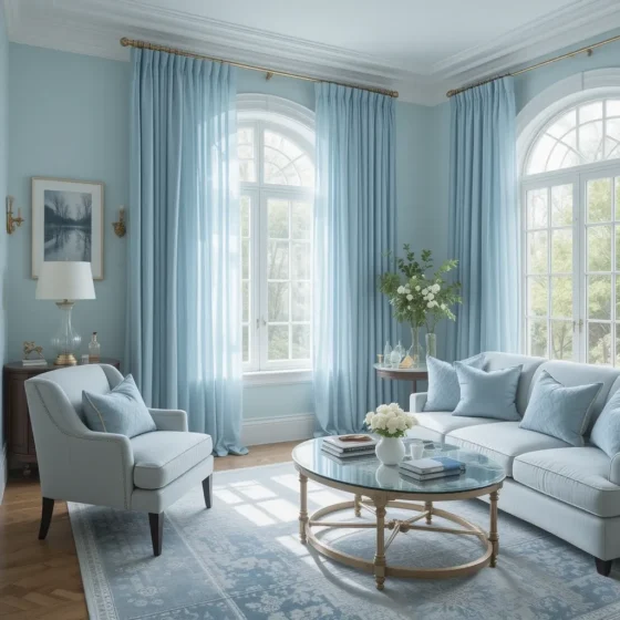 Powder Blue Curtains for Soft Elegance