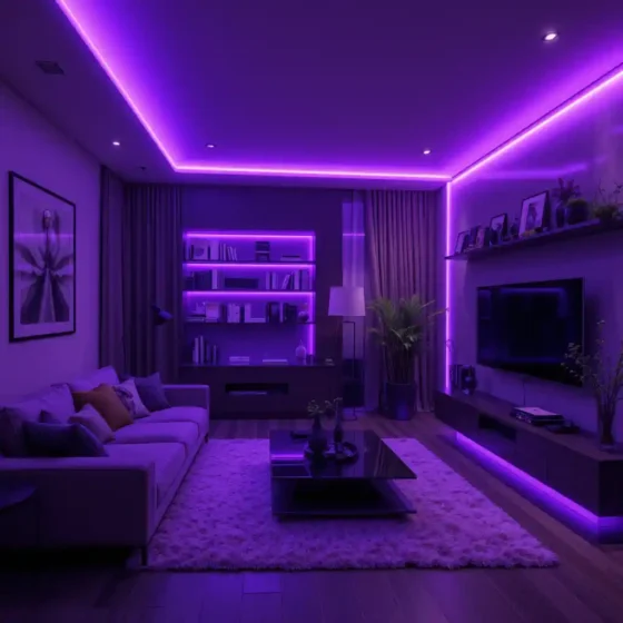 Purple LED Lighting for a Futuristic Feel