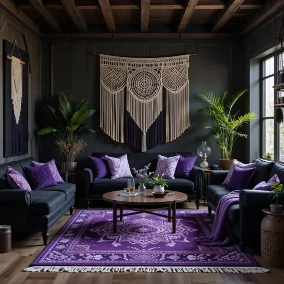 Purple and Black Bohemian Elements