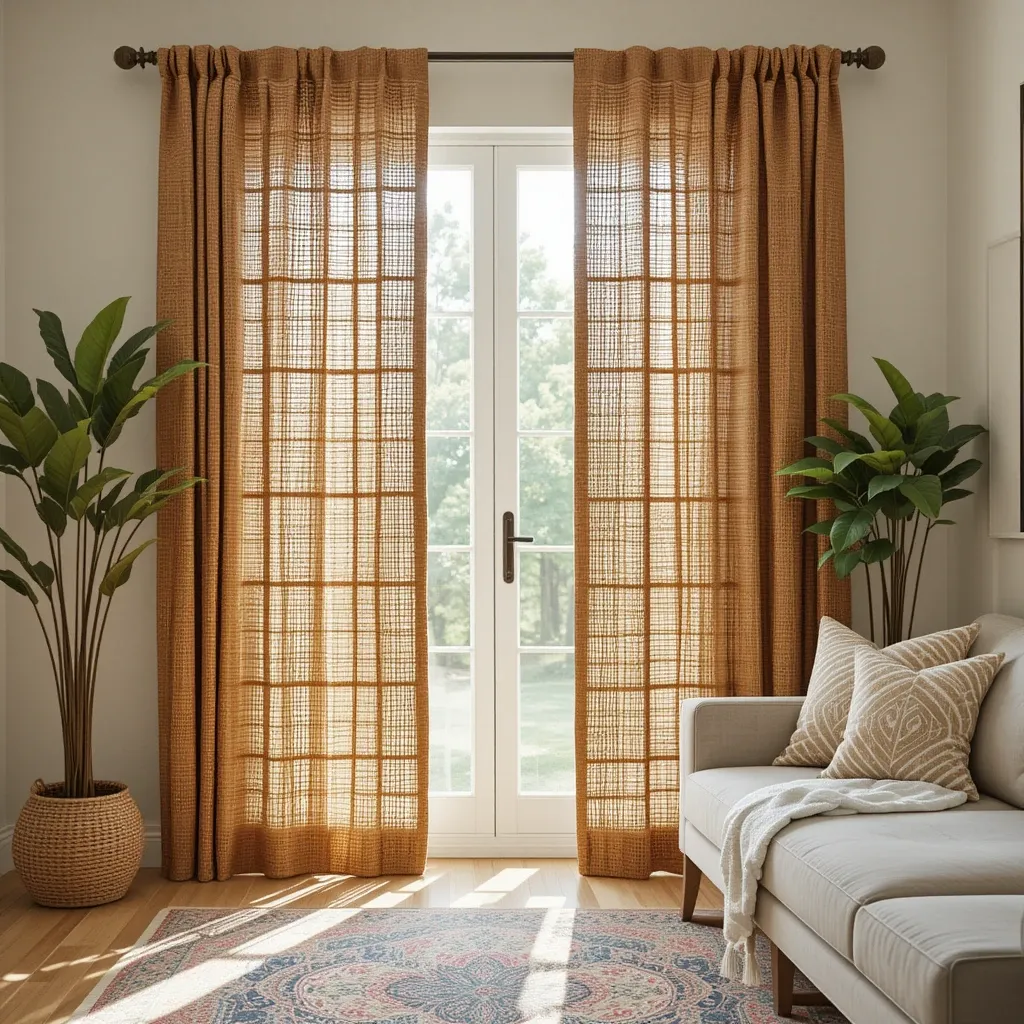 Rattan Curtain Panels for an Airy Look
