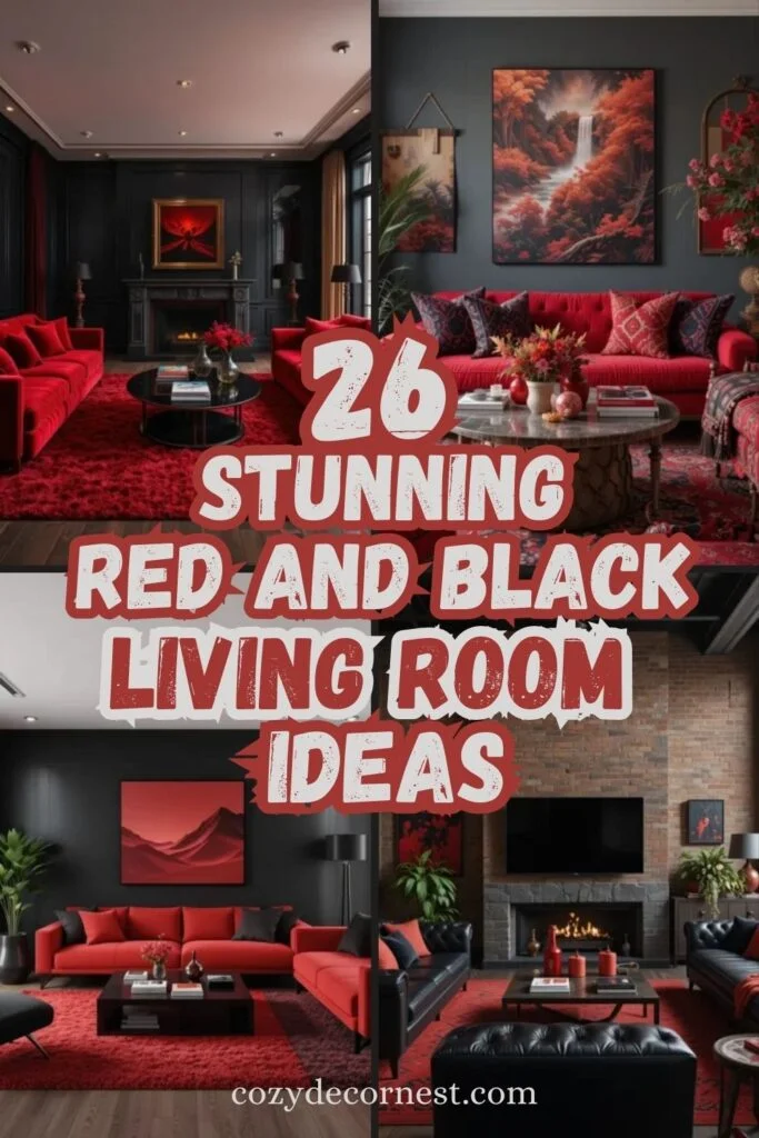 Red and Black Living Room