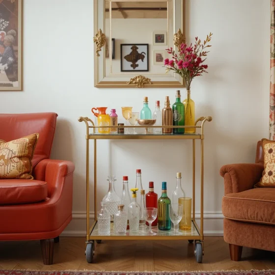 Retro Bar Cart