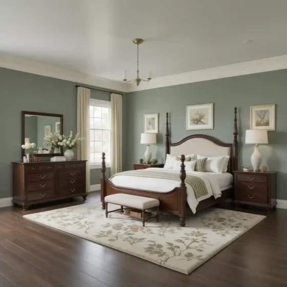 Sage Green and Dark Mahogany Pairing