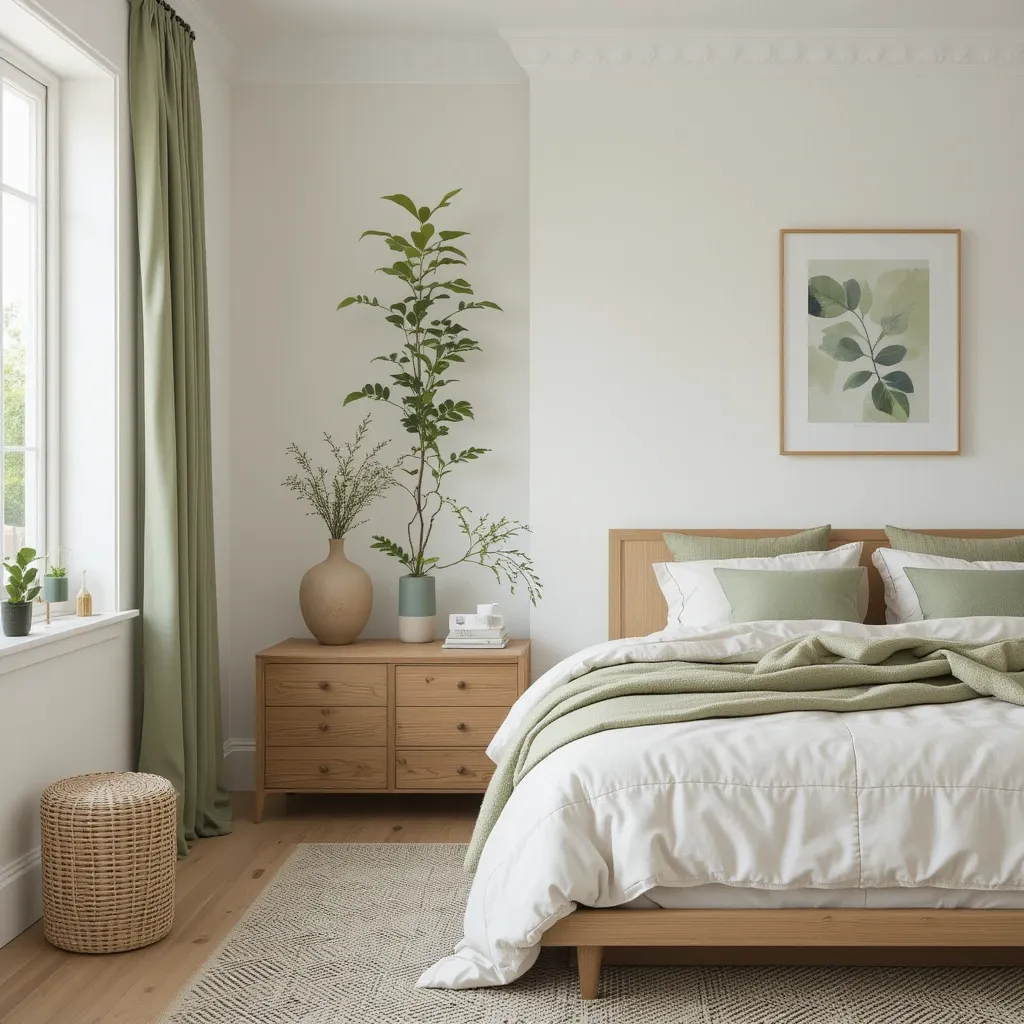 Scandinavian-Inspired Green and Off-White