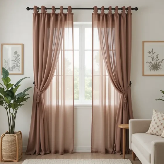 Sheer Curtains with Tie-Top Details for a Chic Look