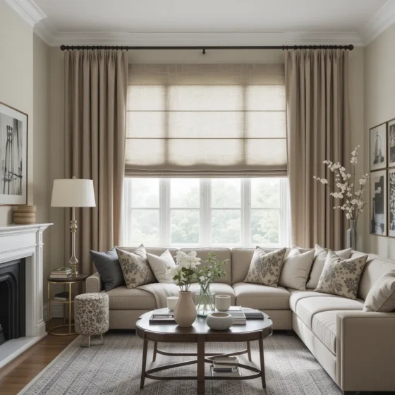 Sheer Roman Shades for a Unique Twist