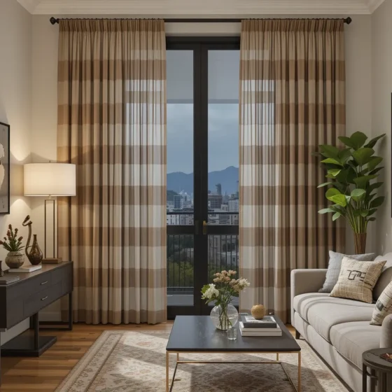Sheer Striped Curtains for a Contemporary Feel