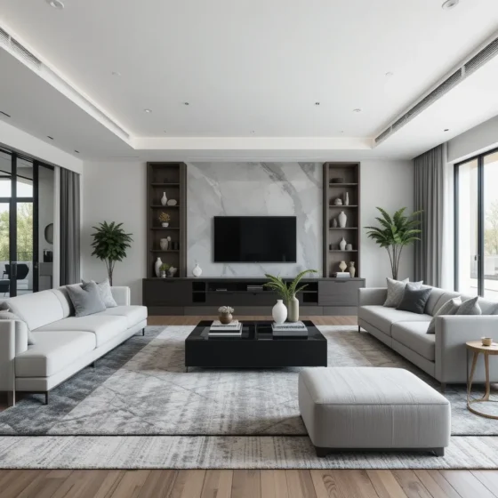 Sleek Monochrome with Grey Layers